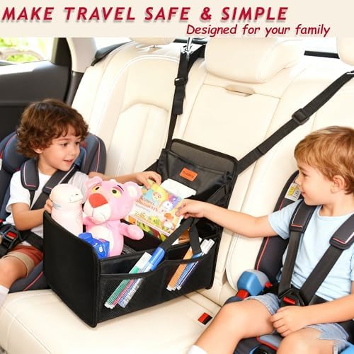 Kids Car Backseat Organizer Between Seats Easy Reach Storage Caddy - Image 2