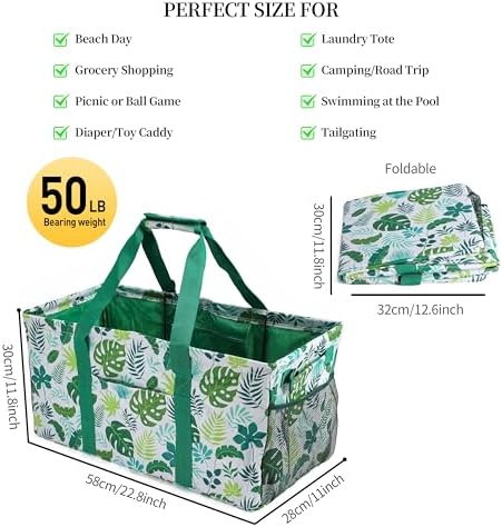 Joyfol Day Extra Large Utility Tote Bag, Reusable Grocery Bags Foldable - Image 3