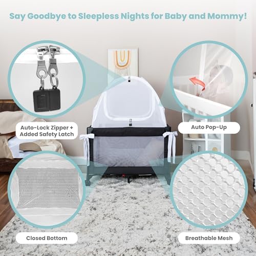 Mini Crib and Pack and Play Tent, Net Canopy to Keep Baby from Climbing Out - Image 4