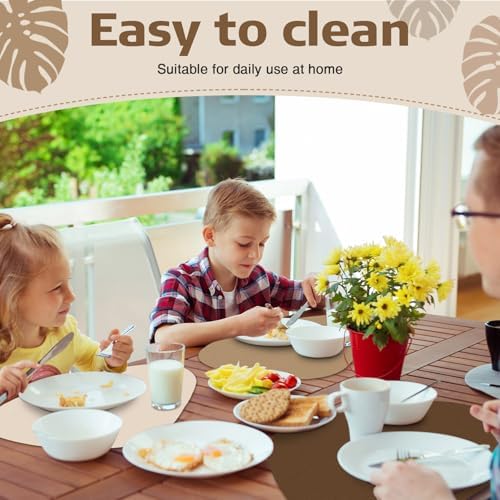 100 Pcs Disposable Paper Placemats Bulk 16.5"x13" Pebble Shape Place Mats - Image 6