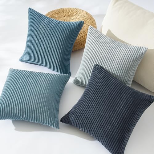 Topfinel Decorative Throw Pillow Covers Aque Teal Blue Gray Series, Summer - Image 4