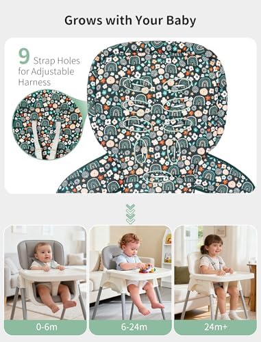Baby High Chair Cover, Waterproof & Machine Washable Green - Image 3