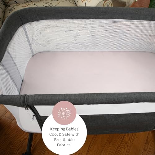 Muslin Bassinet Sheets for Angelbliss, Wayfong Baby Bassinet Bedside Sleeper by - Image 5