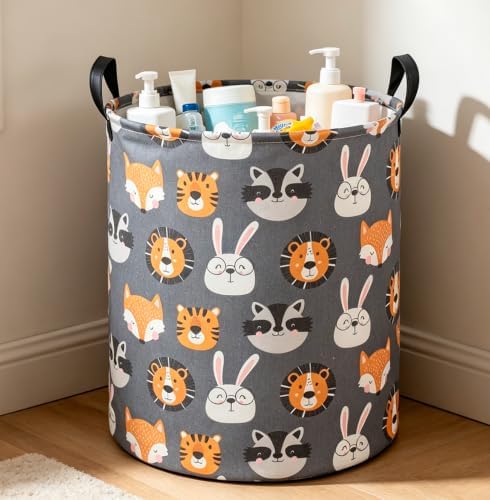 CLOCOR Kids Laundry Basket, Collapsible Fabric Storage Container, Gift Basket - Image 5