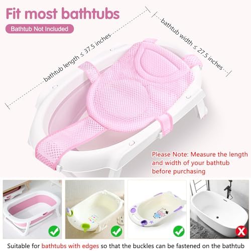 Colorlife Baby Bath Seat Support Net Infant Bathing Seat Support Mat, - Image 3