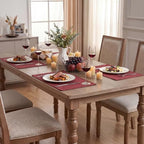 Artoid Mode Dark Red Placemats Set of 6, 12x18 Inch Christmas Valentine's Day - Image 6