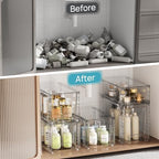 Vtopmart Clear Stackable Storage Drawers, 6 Pack Tall Organizer Set - Image 5