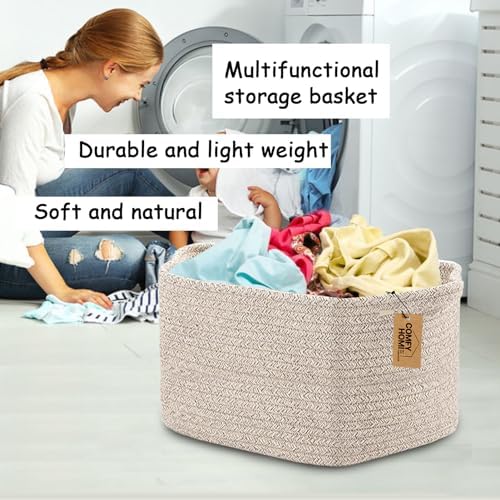 COMFY-HOMI Cotton Rope Woven Basket - Image 5