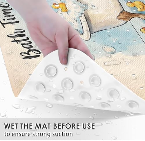 Bathtub Shower Mat 40X16 Inch, for Toddler, Dog Vintage - Image 7