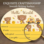 Birth Announcement Sign Baby Name Nursery Decor Hello World - Image 4