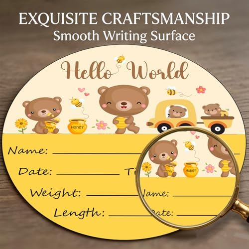 Birth Announcement Sign Baby Name Nursery Decor Hello World - Image 4