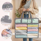 6 Pack Clear Storage Bags for Clothes, 45L Closet Organizers and Storage - Image 3