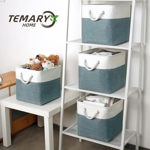 Temary 12 Inch Cube Storage Baskets 4 Pack Fabric Storage Bin - Image 6