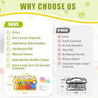 8 Pcs Large Clear Toy Storage Bags - Image 2