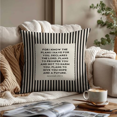 Jeremiah 29:11 Christian Pillow Cover 18x18, - Image 3
