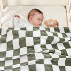 Yurhap Checkered Baby Blanket Fleece Baby Blankets - Image 3