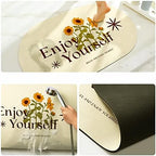 UKELER Sunflower Bath Mat 31.5''×19.6'' Rubber Backed Bathroom Rug Non Slip - Image 6