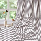 ASPMIZ Cotton Linen Farmhouse Curtains Boho Rustic Button Panel, Country Window - Image 4