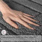 GRANNY SAYS Grey Bathroom Rugs Set 2 Piece, Non Slip Microfiber Bath Mats - Image 3