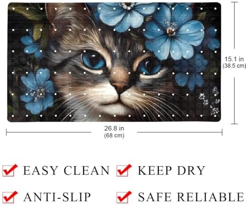 Non Slip Shower Mat Bathtub Mat 15.1x26.8 Inch, Quick Dry Bath Mat - Image 3