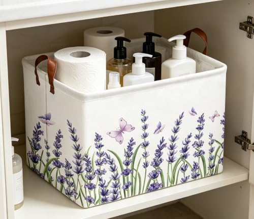 Rectangle Storage Basket with Handles, Collapsible Storage Bin, Books Box - Image 3