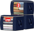 Fab totes 90L Clothes Storage, Foldable Thick Fabric Blanket Storage Bags by Fabtotes
