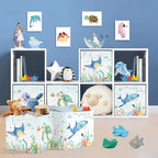 11.8" Marine Animals Cube Storage Organizer Set 3Pcs Ocean Sharks Turtles Cube - Image 3