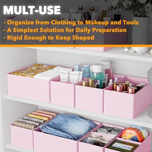 SpaceAid Drawer Organizer Clothes, 12 Pack Dresser Organizer Bins - Image 4