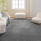 Amazon Basics Fluffy Washable Area Rug, Shaggy Carpet - Image 2