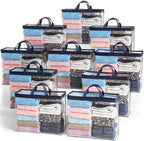 10 Pack Clear Storage Bags for Clothes, 22L Blanket Storage Bags, Under Bed by Hopack
