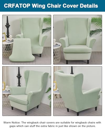 CRFATOP Wingback Chair Covers Wing Armchair Slipcovers - Image 3