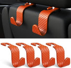 4-Pack Car Headrest Hooks Holds 55lbs Seat Storage Organizer by Amooca
