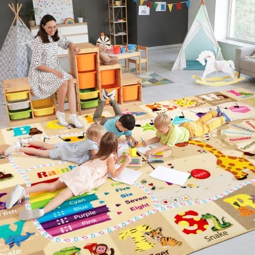 BENRON 6x9 Playroom Rug for Kids Washable, PlayMat - Image 2
