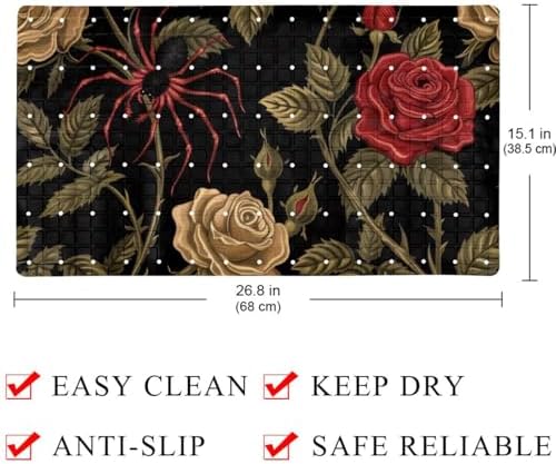 Non Slip Bathtub and Shower Mat 26.8x15.1 inch, Bath Mat - Image 4