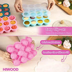 Silicone Freezer Tray with Lid, 12x1.5oz Baby Food Storage Container - Image 3