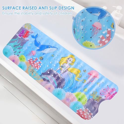 Baby Bath Mat for Tub Non Slip 40''x16'' Extra Long Bathtub Mat - Image 3