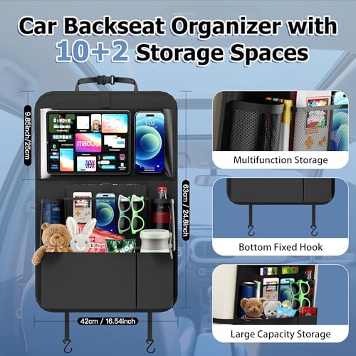 Backseat Car Organizer with Foldable Tray, Car Seat Organizer - Image 5