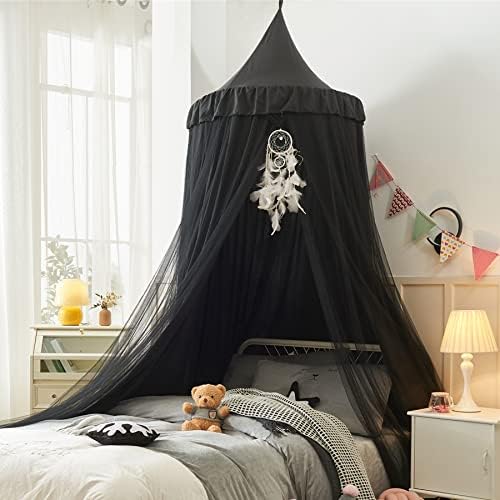 VETHIN Bed Canopy for Girls, Princess Round Dome Dreamy Mosquito Net Bedding by VETHIN