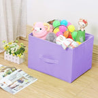 EBIGIC purple storage bins 9.0"x7.5"x7.5", Mini Storage Box Fabirc Foldable - Image 5
