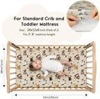 Yoofoss 2-Pack Baby Crib Sheets - Image 2