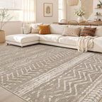 Nakagishi 12x15 Area Rug Living Room: Washable Boho Large Neutral Modern Soft by NakagishiAreaRug