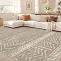 Nakagishi Boho 8x10 Area Rug Living Room Rugs Machine Washable Dark Brown by NakagishiAreaRug