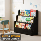 SpaceAid 3-Tier Scalloped Bookshelf, Montessori Bookcase - Image 4