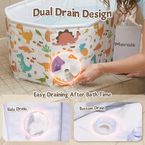 MORAIS Collapsible Baby Bathtub, Toddler Bathtub - Image 4