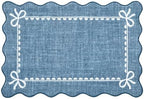 GarveeHome Scalloped Entryway Rug 2x3 Washable Bow Rug, Dark Blue - Image 4