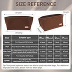 Doxo Purse Organizer Insert for Handbags & Base Shaper 2pc Set, Felt Neverfull - Image 2