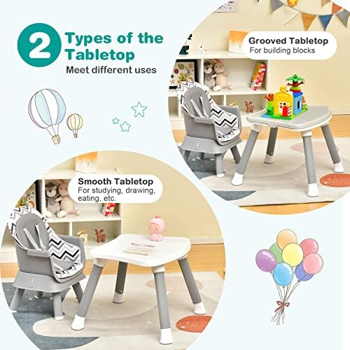 BABY JOY Baby High Chair, 8 in 1 Convertible Highchair - Image 5
