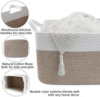 65L Laundry Basket with Handles, Woven Blanket Basket - Image 3