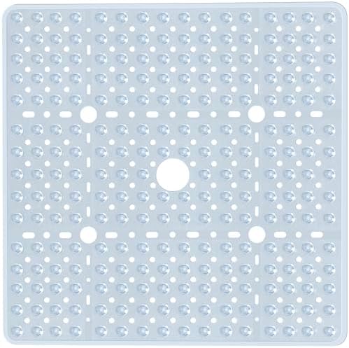 Large Square Shower Mat Bathtub Bath Mat Non Slip Clear 27"x27" by NaolotureHome