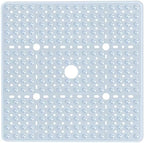 Large Square Shower Mat Bathtub Bath Mat Non Slip Clear 27"x27" by NaolotureHome